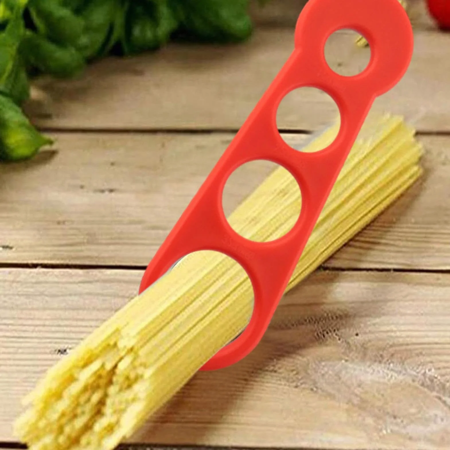 Medidor de Espaguetis de 4 Orificios - Herramienta de Medición para Fideos, Pasta y Arroz