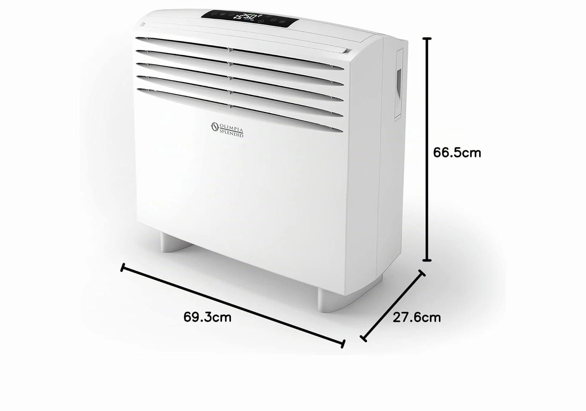 Olimpia Splendid, Unico Easy S2 HP - Bombas de calor sin unidad exterior, potencia 2,0 kW, clase A, refrigeración, calefacción, deshumidificación, ventilación, pantalla táctil
