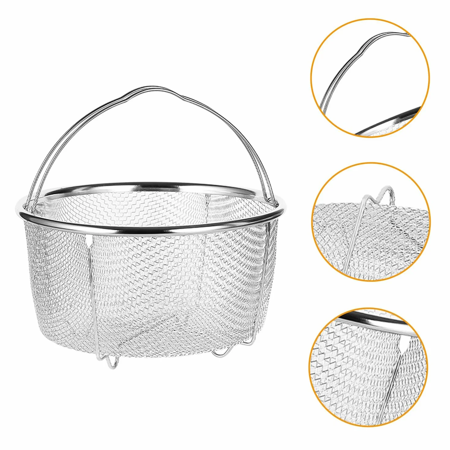Cesta de Vapor de Acero Inoxidable, Malla para Cocinar, Colador, 20cm