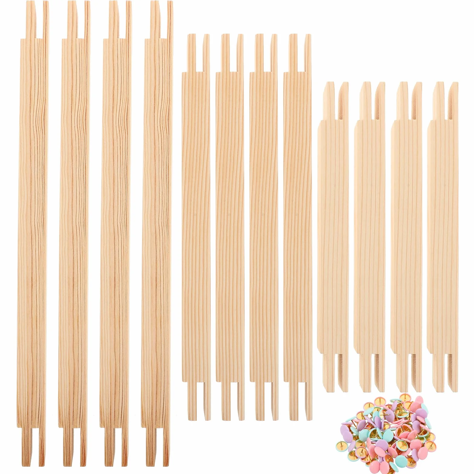 SOESFOUFU 1 juego de bastidor para bordado: Bastidor de madera para bordado con 100 chinchetas para proyectos de punto de cruz y tapicería de 7,8/9,8/11,8 pulgadas.