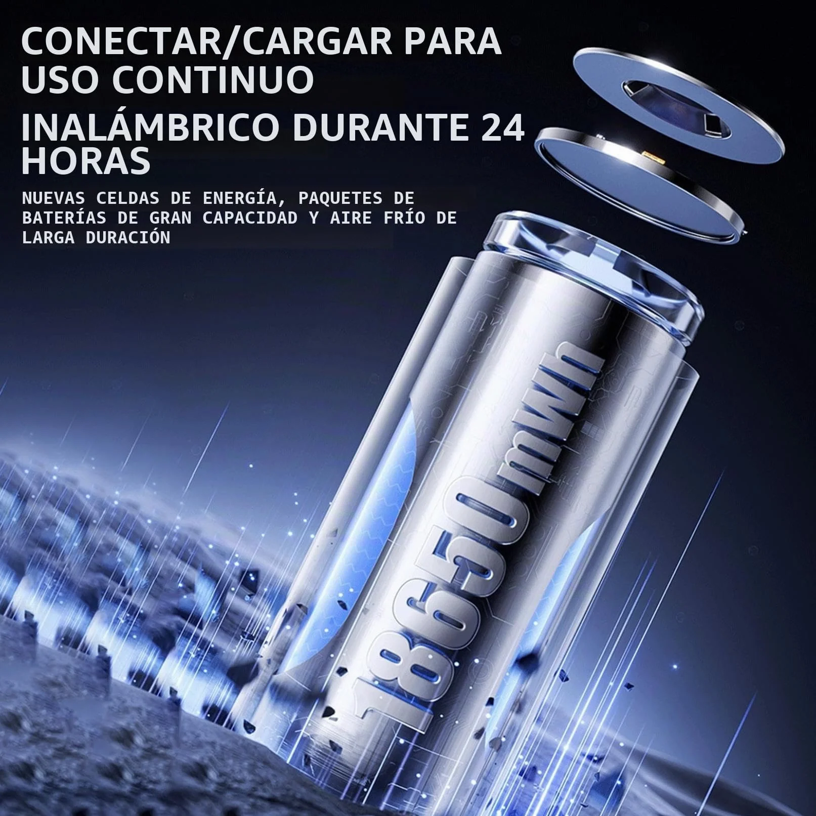 Enfriador de aire portátil, 3 ajustes de velocidad, flujo de aire circulante, funcionamiento silencioso, ahorro de energía, pantalla LCD, recargable por USB, montaje en pared sin perforación, para