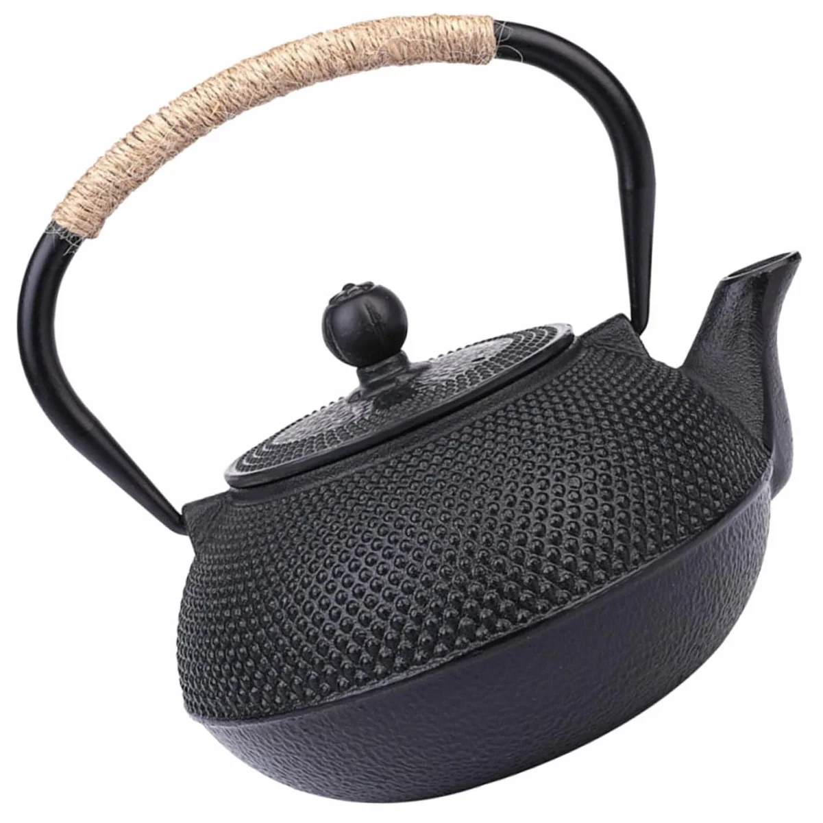 DOITOOL Tetera de Hierro Japonesa Pequeña de 900ml, Ligera y Fácil de Limpiar, Estilo Retro Vintage para Oficinas y Salas de Té