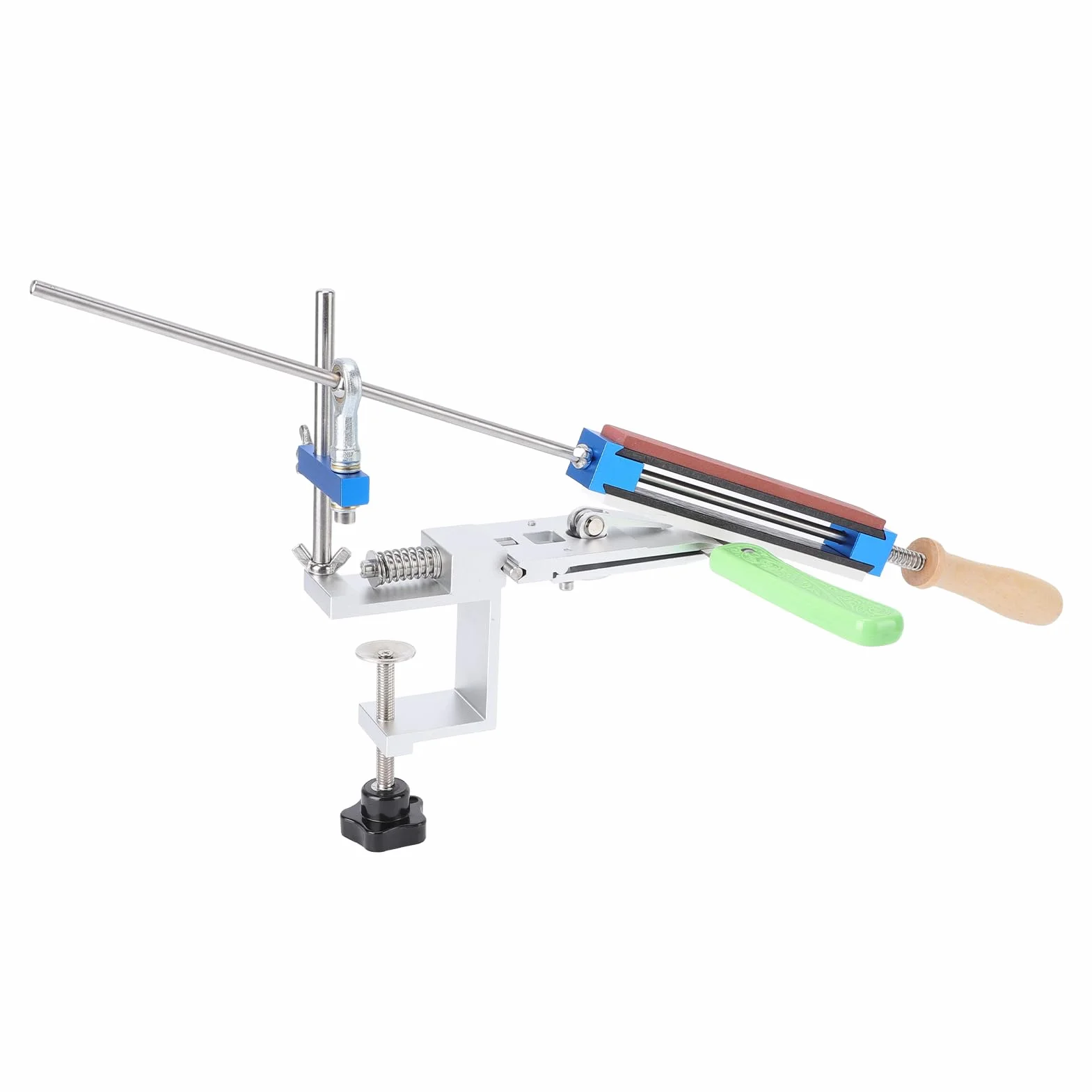 de Afilado Guiado con Piedra de Afilar Profesional para Cuchillas Cocina y Exteriores, Afilador Cuchillas Aleación Aluminio Alta Resistencia para Principiantes y Expertos
