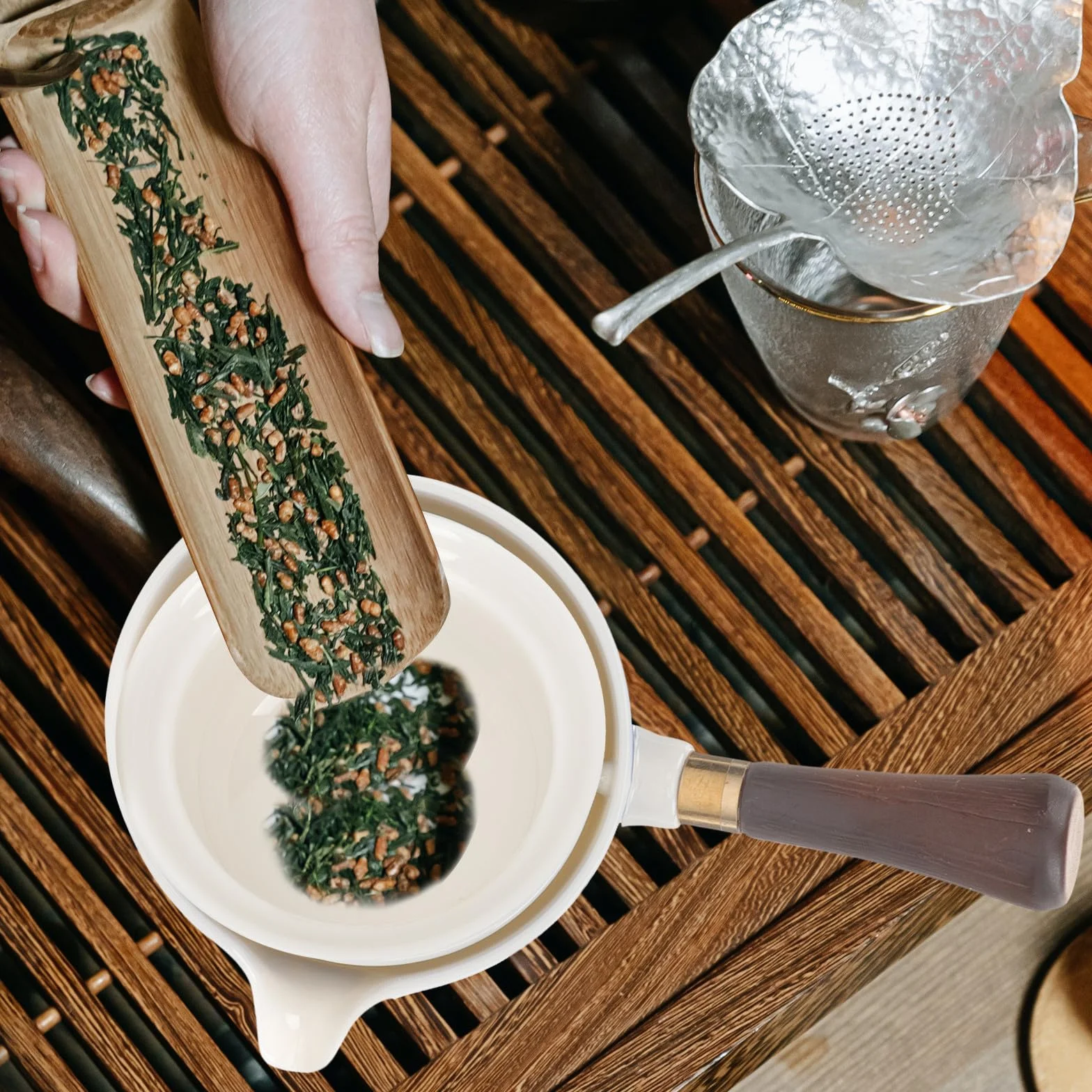 Juego de Té Chino de Cerámica Estilo Chino Tetera y 4 Tazas Fácil de Limpiar y Verter Adecuado para Aficionados al Té en Casa
