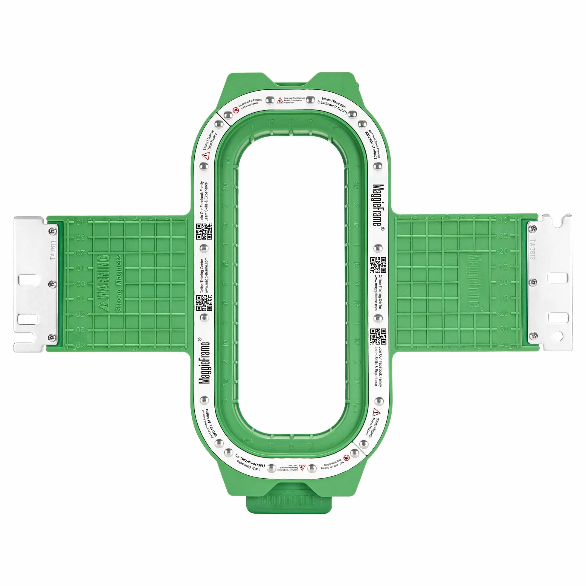 Brewland Bastidor de bordado magnético 195x70mm para BAI V22 V22-2 M22 | Compatible con BAI KESI 1204/1504, KESI 1206/1506; 7.6x2.7inch