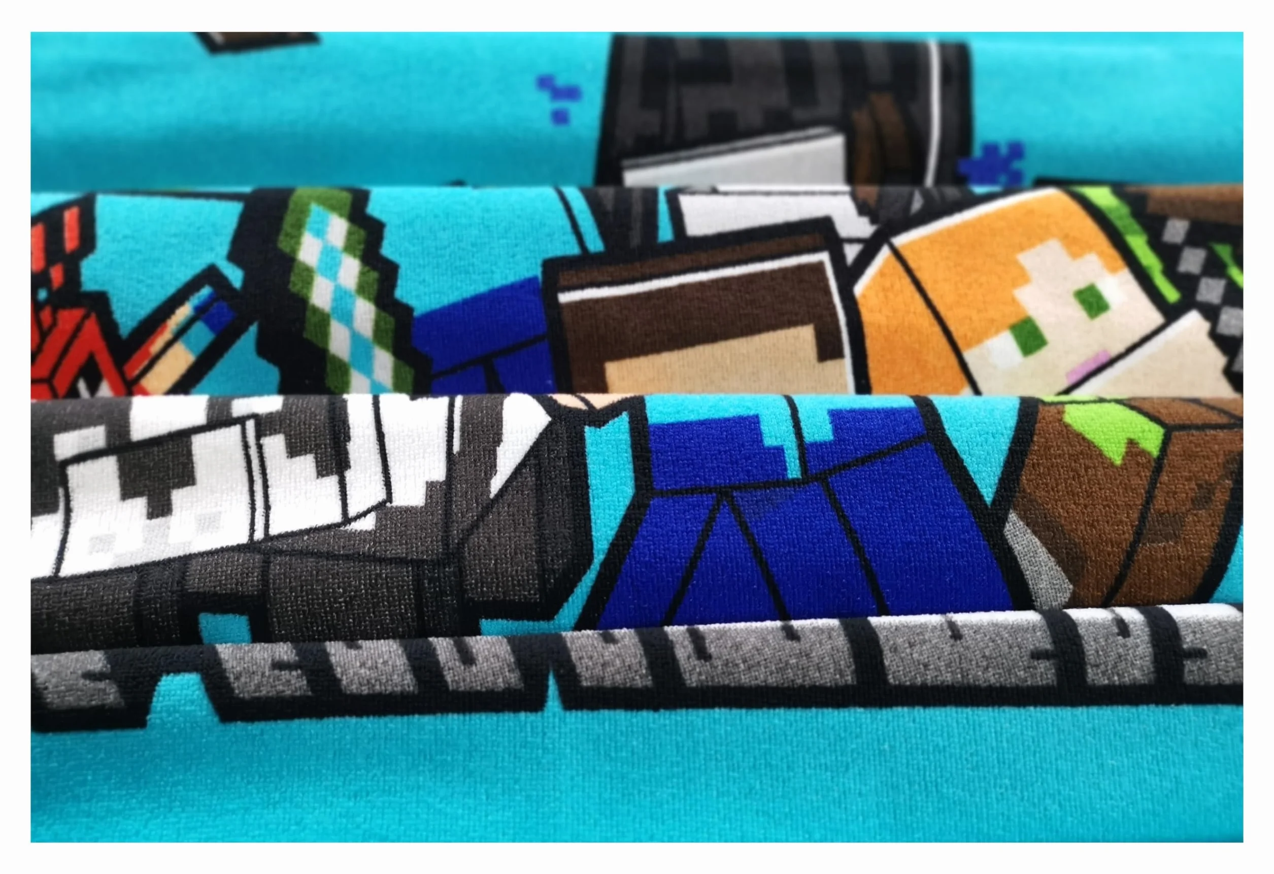 Toalla de baño infantil Minecraft Steve Alex 70 x 140 cm poliéster