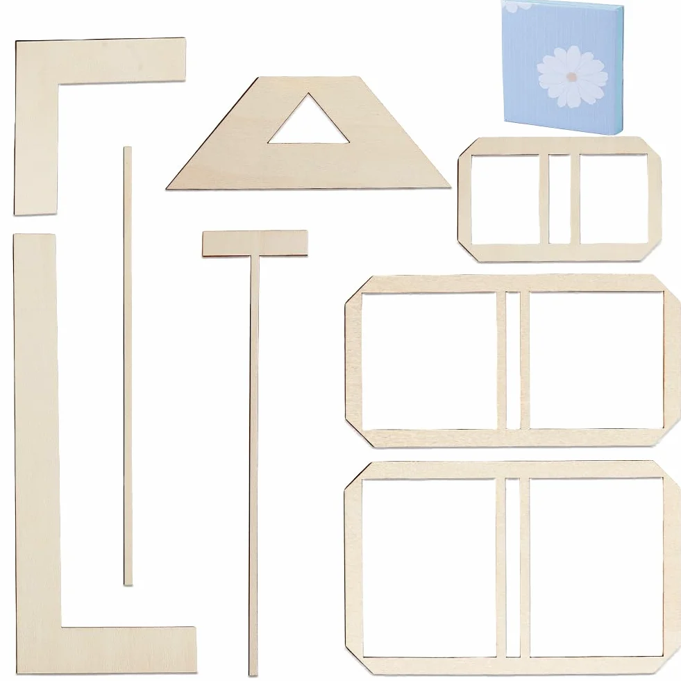 AHANDMAKER Herramienta de encuadernación simple para álbumes de recortes, regla en forma de L, regla en forma de T, regla en forma de T, guía espaciadora, ángulo de corte de esquina, juego de