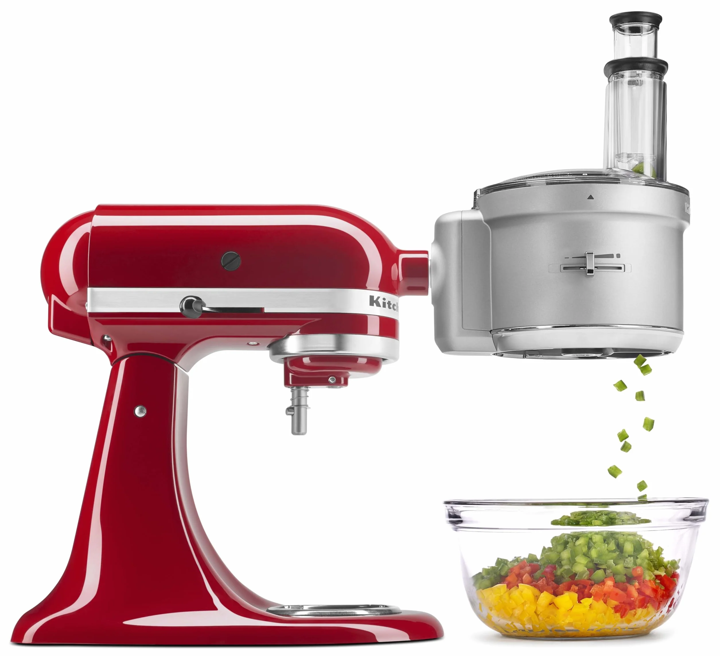 KitchenAid Accesorio Procesador de Alimentos para Robots de Cocina, Sistema ExactSlice, Kit de Corte en Cubos, Discos de Rallado y Juliana, Funda de Almacenamiento