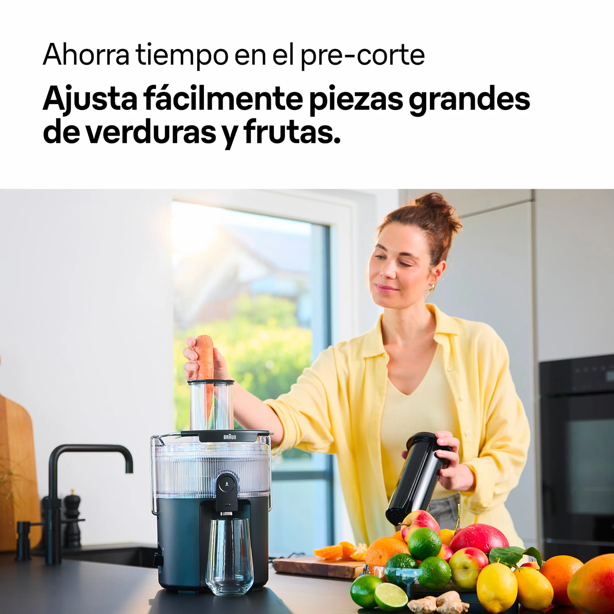 Braun MultiJuice 5 SJ5000 Licuadora Extractor 800 W Acero Inoxidable Negro