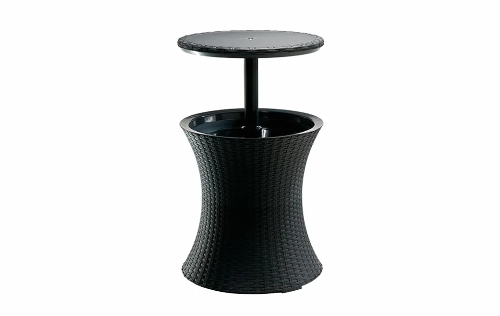 Keter, 203835 Mesa Nevera para jardín Pacific Rattan Cool Bar, Antracita