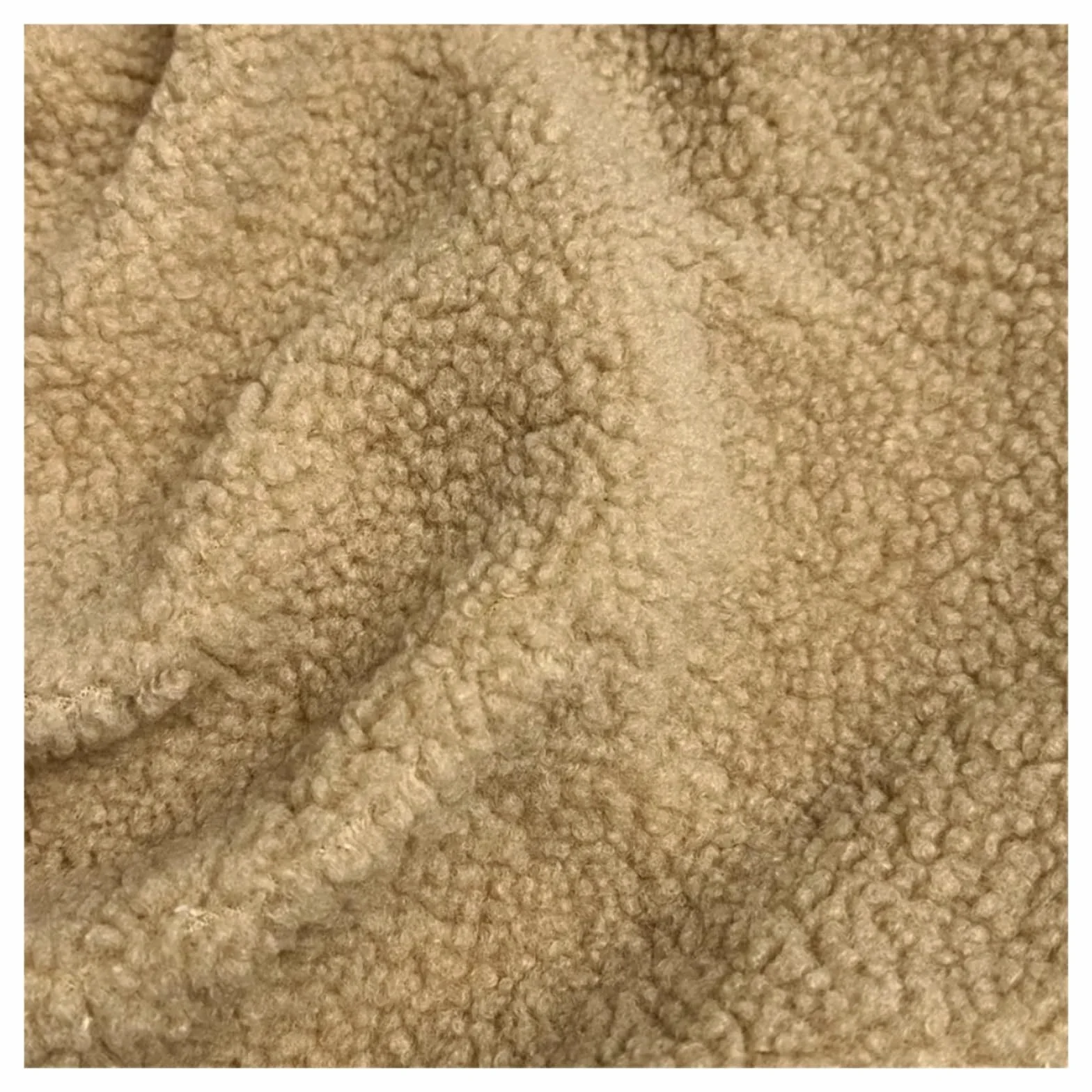 Tejido de forro polar de punto Tela polar de partículas pequeñas, pantalones Cachemira, telas for mantel, ropa hecha a mano, tela costura Diy(Khaki)