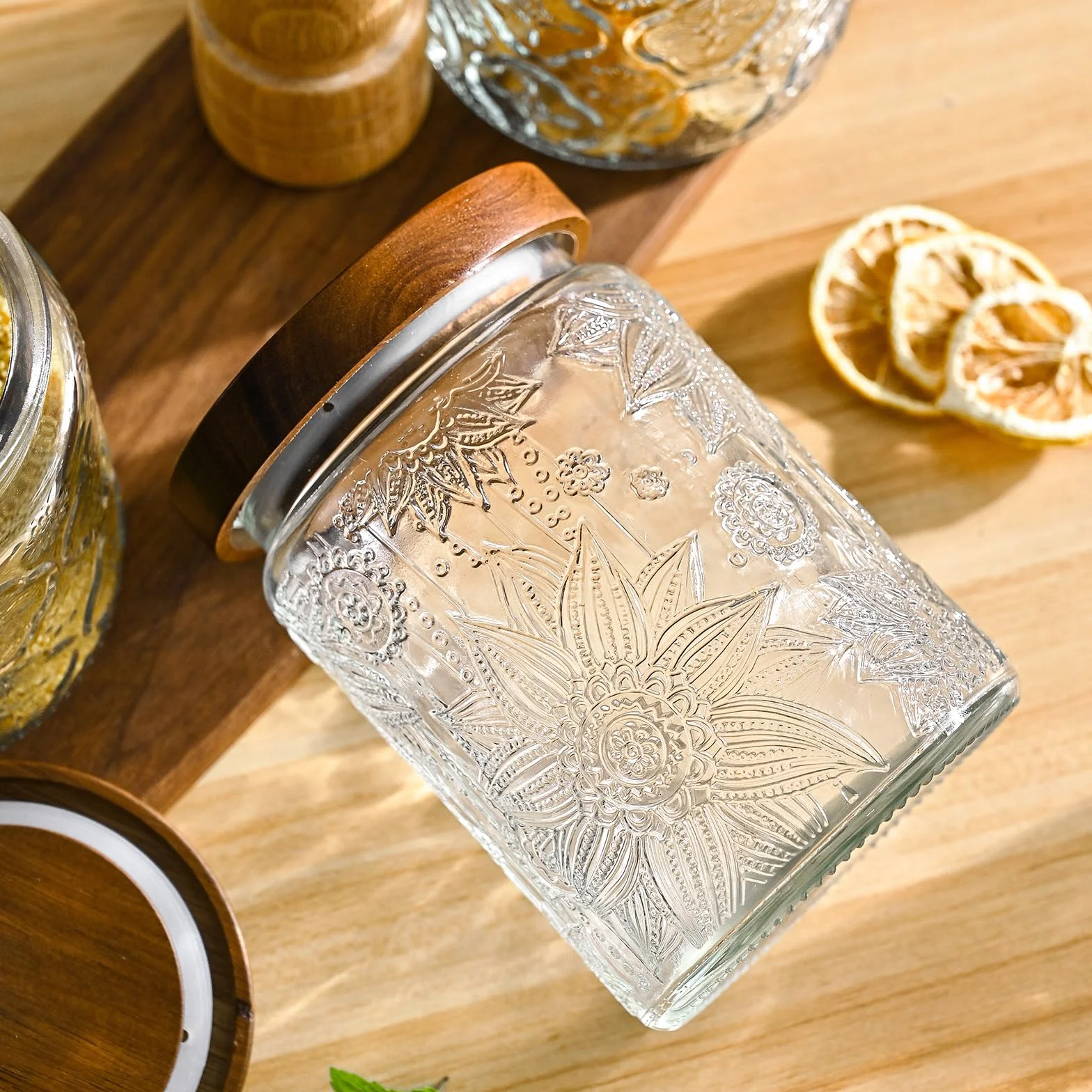 Adodeen Tarro de cristal con tapa