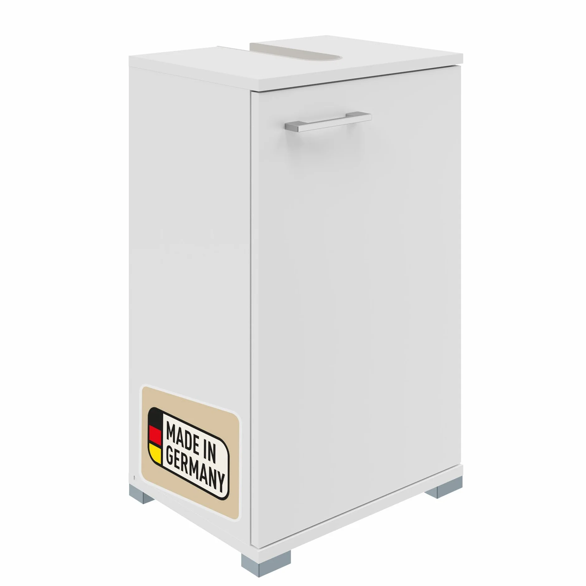 Probus Armario básico para baño de 40 cm – Moderno Armario bajo Lavabo en diseño Blanco con Mucho Espacio de Almacenamiento, Fabricado en Alemania, Color Blanco