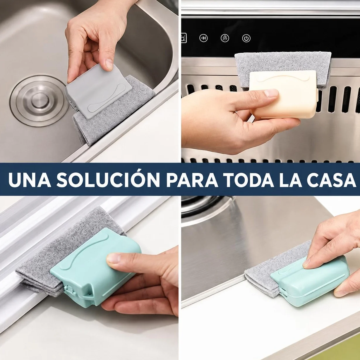 Cepillos Limpieza Hogar Multifunción Pack 10 - Limpiador Ventanas, Persianas, Mosquitera, Juntas