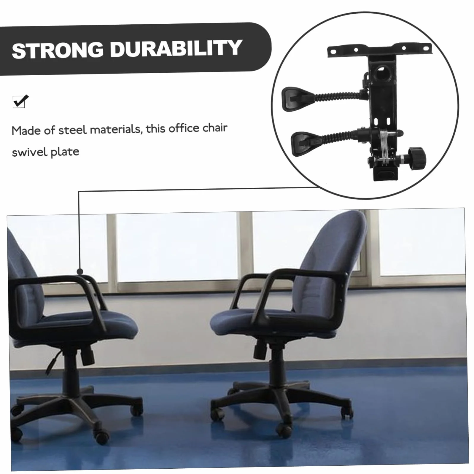 Base Giratoria para Silla De Oficina Mediana, Mecanismo De Control De Inclinación Ajustable, Base Reemplazo Robusta y Portátil, Compatible Sillas De Escritorio y Gaming