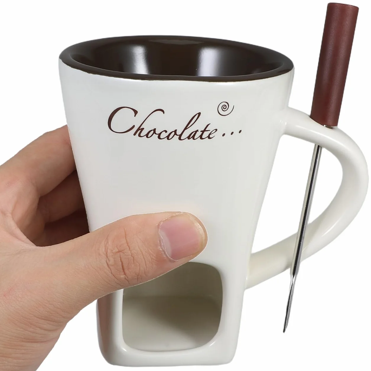Garneck 2 Juegos Olla multifunción Chocolate Fondue Mini Olla cerámica Calentador Queso