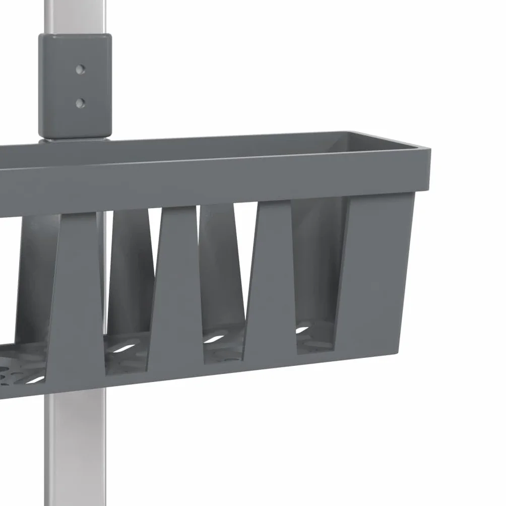 Estantería de ducha para colgar de aluminio con 3 cestas de ducha de 30 x 15 x (67-105) cm, ajustable para ducha y baño, práctico organizador con bandeja de goteo y soporte para jabón