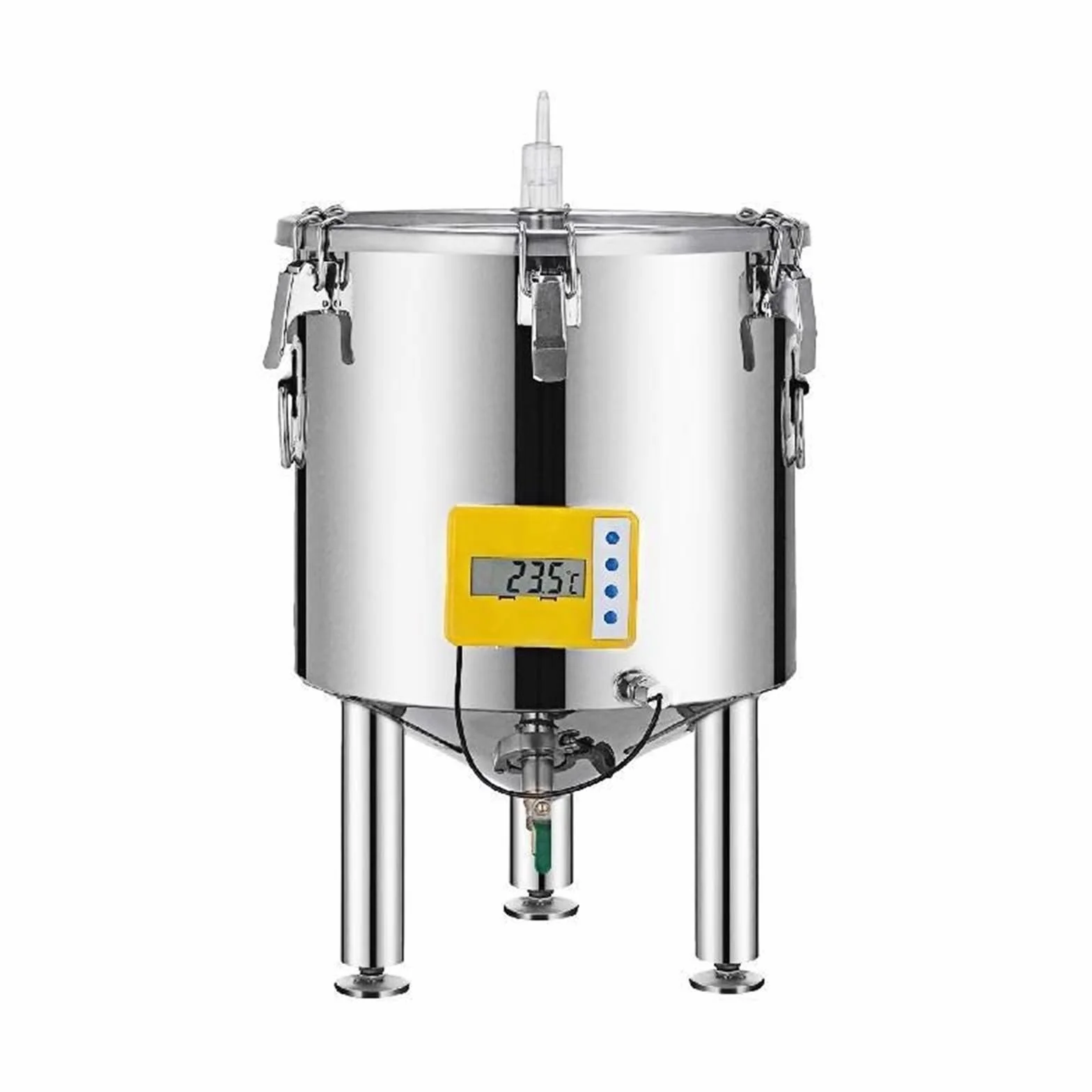 Cubo for fermentador de cerveza, acero inoxidable 304, 15L-50L, bote vino alto sellado for bebidas, elaboración lácteos, promoción la fermentación Para principiantes y uso doméstico(26L)