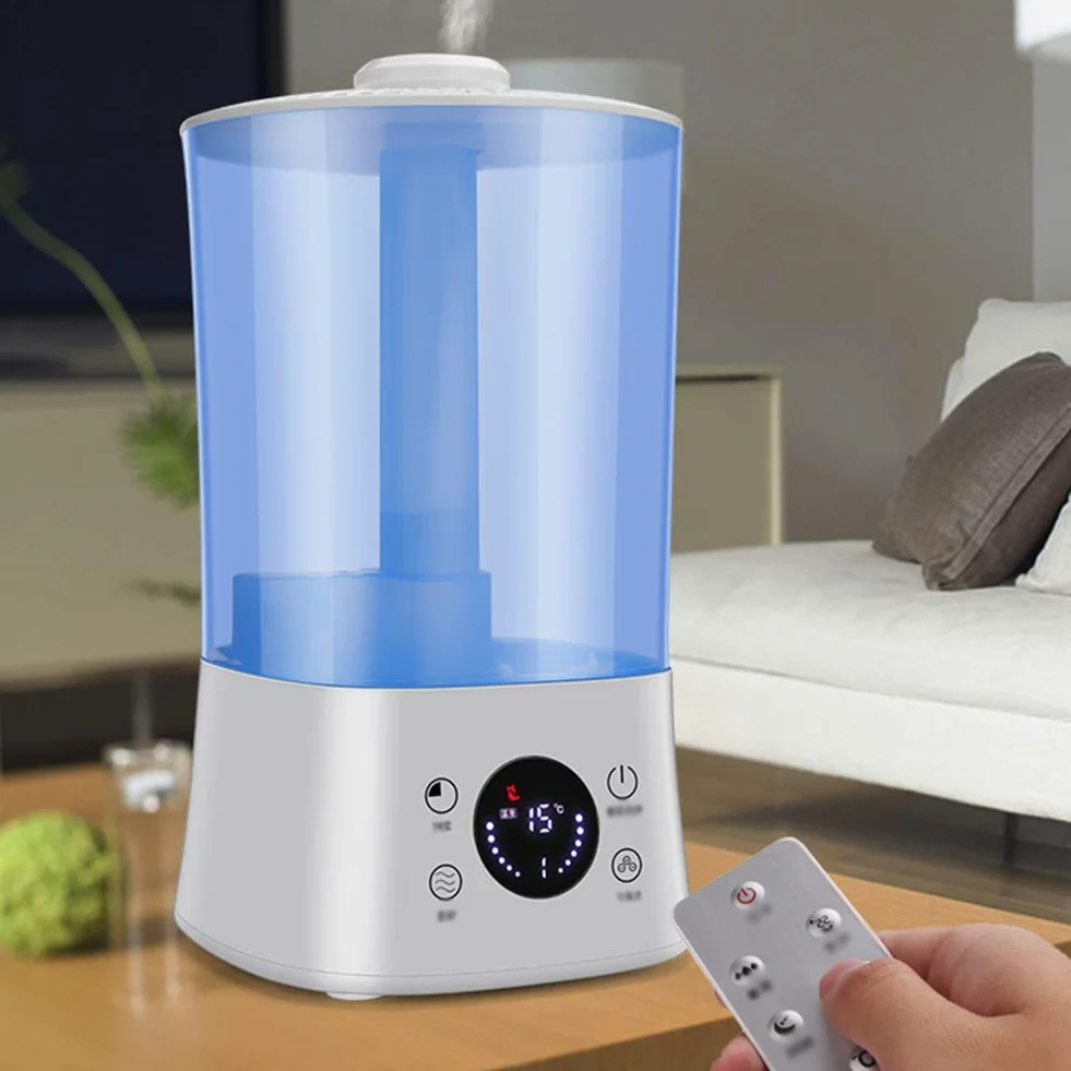 humidificador ultrasónico, Gran diámetro/Humedad Constante Inteligente/purificación de Iones Negativos/Pantalla LED/con Control Remoto/Apagado automático/sincronización