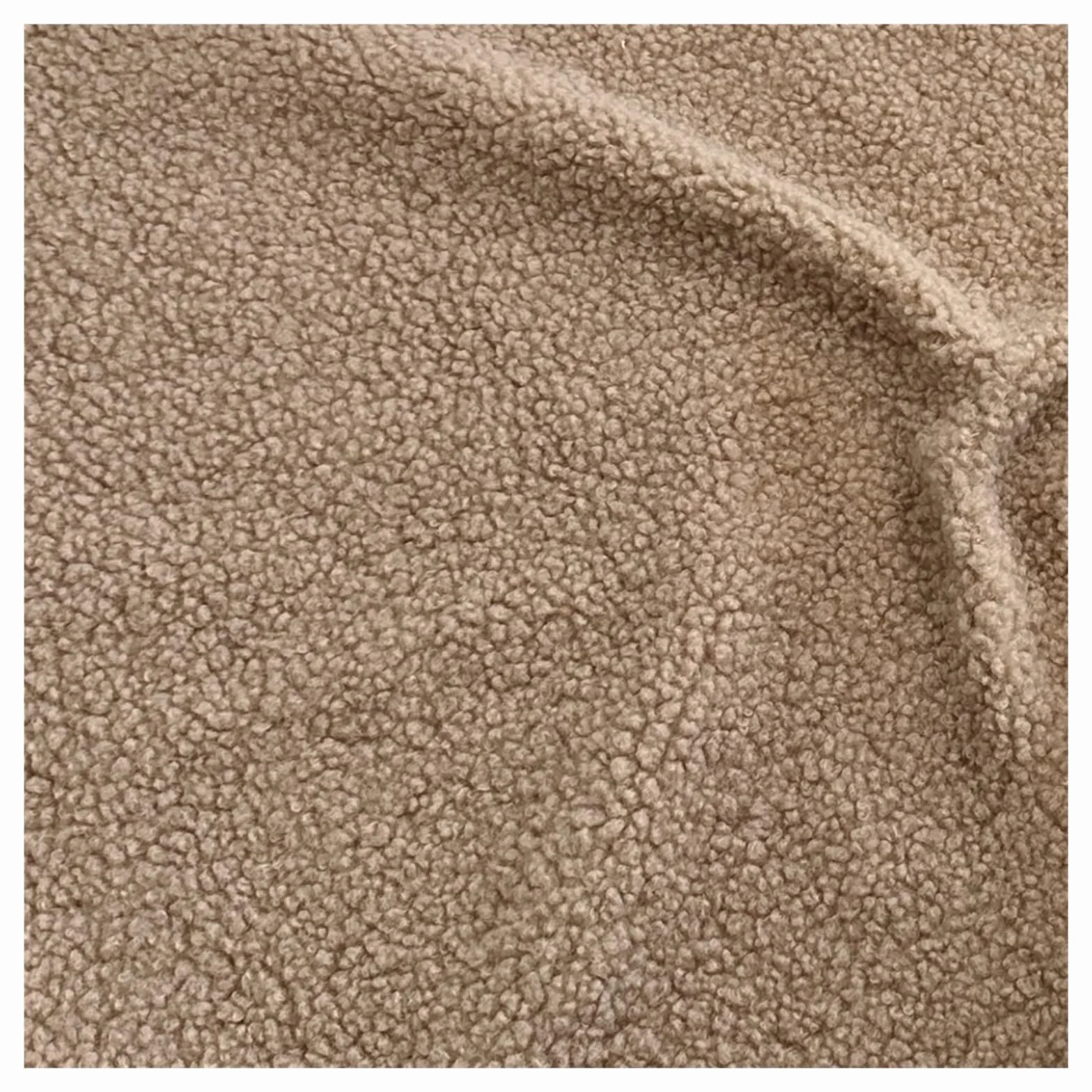Tejido de forro polar de punto Tela polar de partículas pequeñas, pantalones Cachemira, telas for mantel, ropa hecha a mano, tela costura Diy(Khaki)