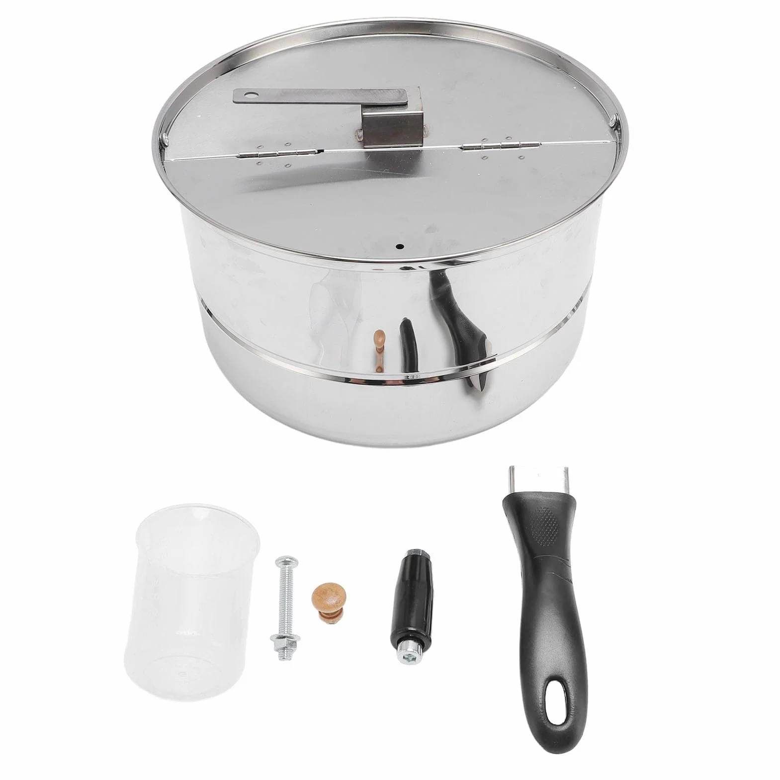 VBESTLIFE Máquina para Hacer Palomitas de Maíz para Estufa, Máquina para Hacer Palomitas de Maíz de Acero Inoxidable, Fácil de Usar para Noches de Cine Familiares