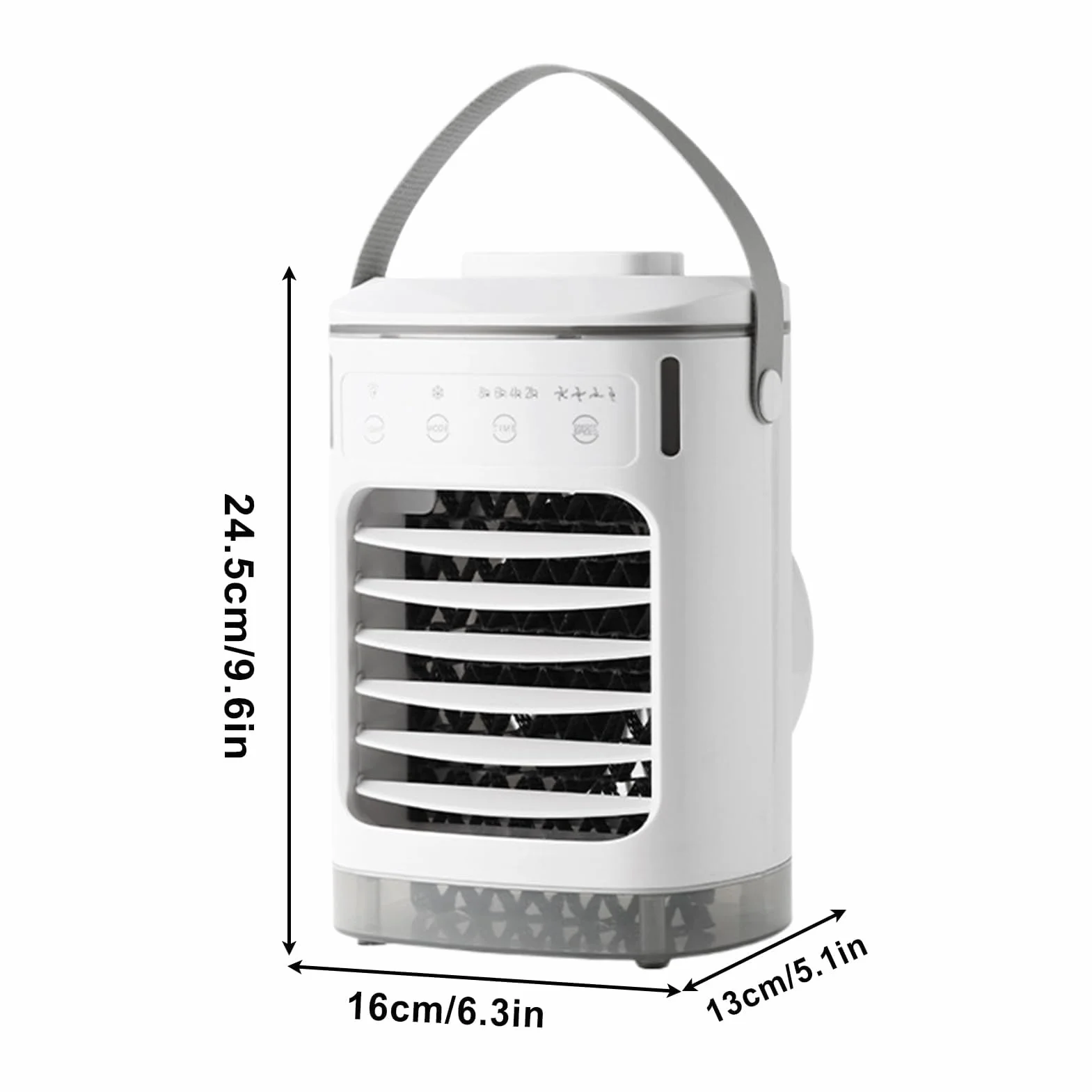Ventilador de aire acondicionado, ventilador de refrigeración para refrigeración personal y clima de habitación, enfriador evaporativo portátil silencioso con temporizador y velocidades de