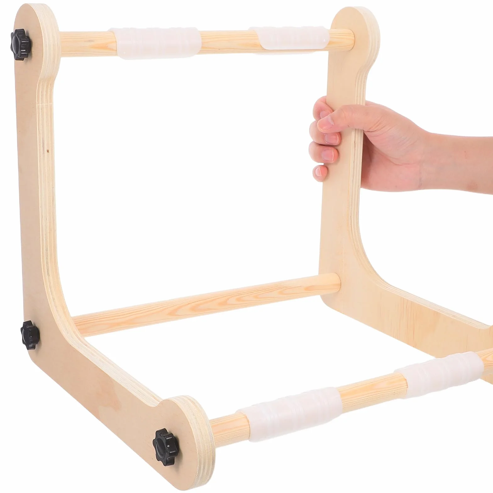 DOITOOL Soporte Ajustable para Aro de Bordar de Madera Maciza Soporte de Regazo y Mesa para Punto de Cruz Bastidor Portátil para Labores de Aguja y Tapices Adecuado para Manualidades y