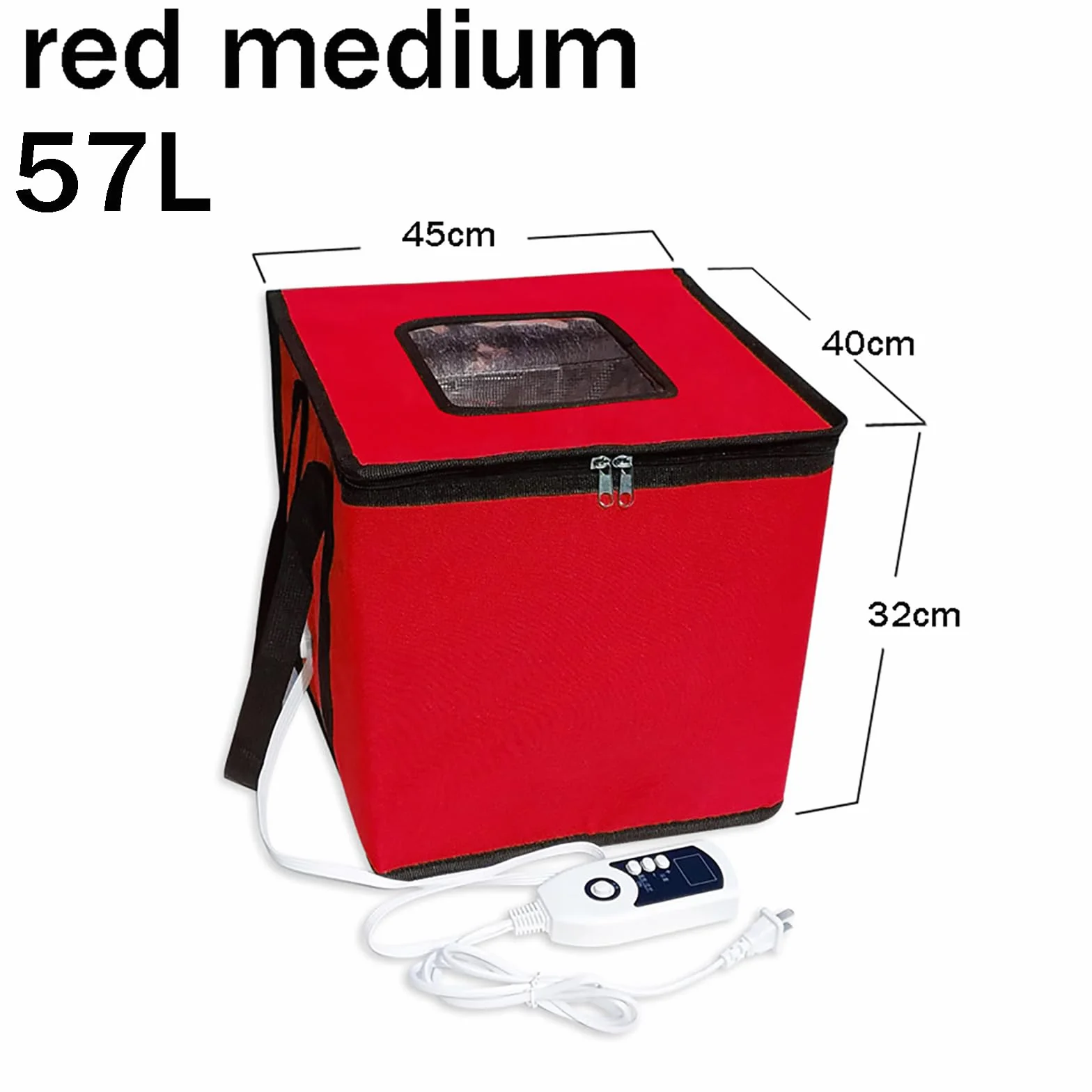 Fermentador Masa Eléctrico, Control Temperatura: Temperatura Ambiente 50 ℃, Resistente Suciedad+ Evita Desgarros/Impermeable, para Hacer Yogur/Chocolate Templado,57L