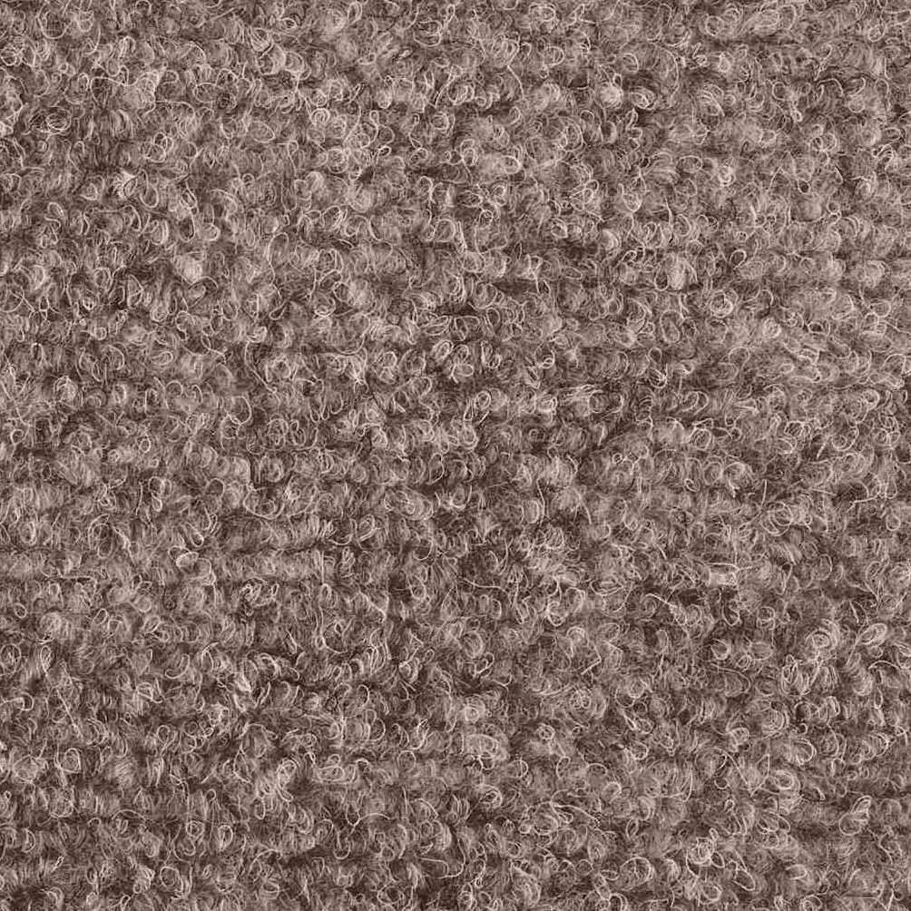 vidaXL Alfombrillas de Escalera 10 uds, Alfombra Antideslizante, Protector de Peldaño, Alfombrilla Adhesiva, Tela Punzonada Marrón 65x21x4 cm