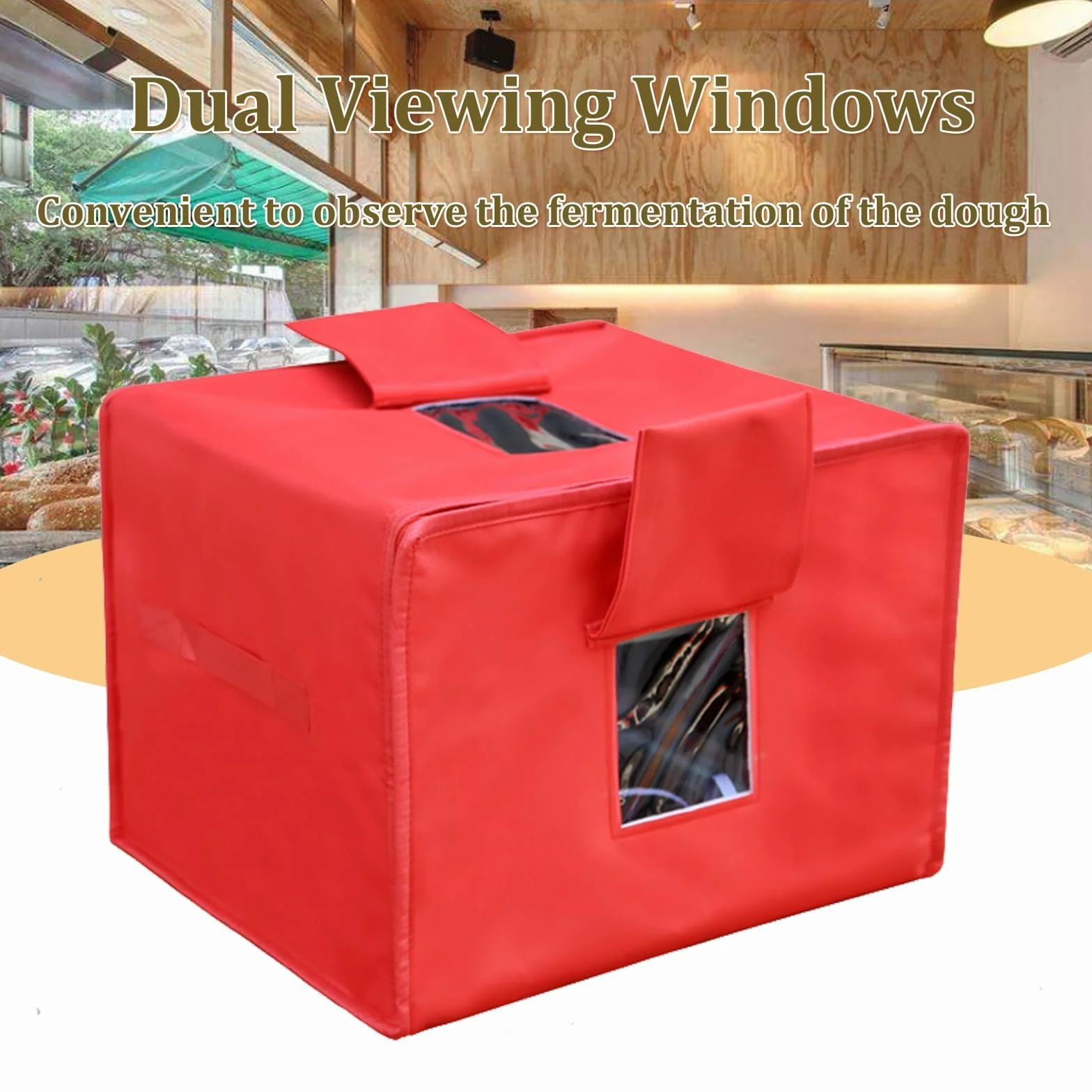 Fermentador Masa Eléctrico, Control Temperatura: Temperatura Ambiente 50 ℃, Resistente Suciedad+ Evita Desgarros/Impermeable, para Hacer Yogur/Chocolate Templado,57L