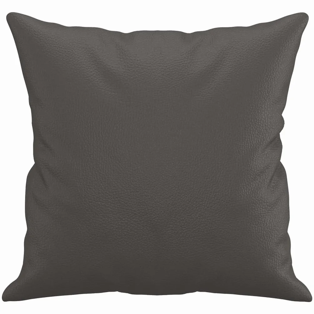 Cojín decorativo (2 unidades, 40 x 40 cm, piel sintética, relleno de algodón PP, cojín de sofá, cojín decorativo, moderno, acogedor, mullido)