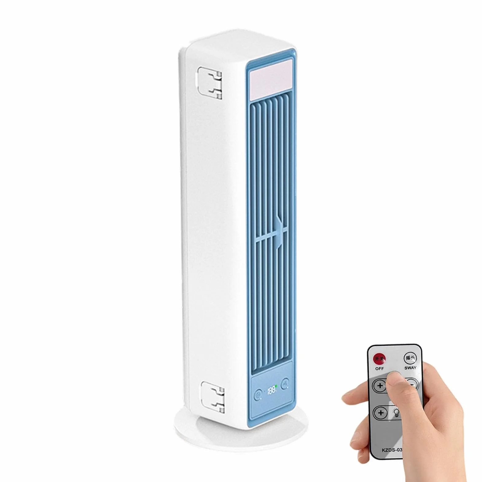 Genérico Torre Inteligente 4 Velocidades Carga USB Oscilante | Ventilador de dormitorio para cocina garaje autocaravana casa salón interior exterior