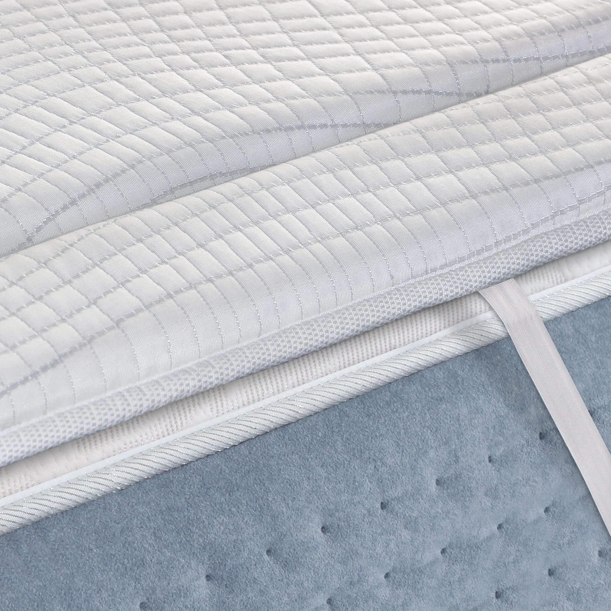 Topper Viscogel Efecto Frío Polar Dreams SonnoMattress, 4 cm Altura, Tejido Hilo Frío Transpirable, Adaptable, Sensación Fresca - 150x200x4