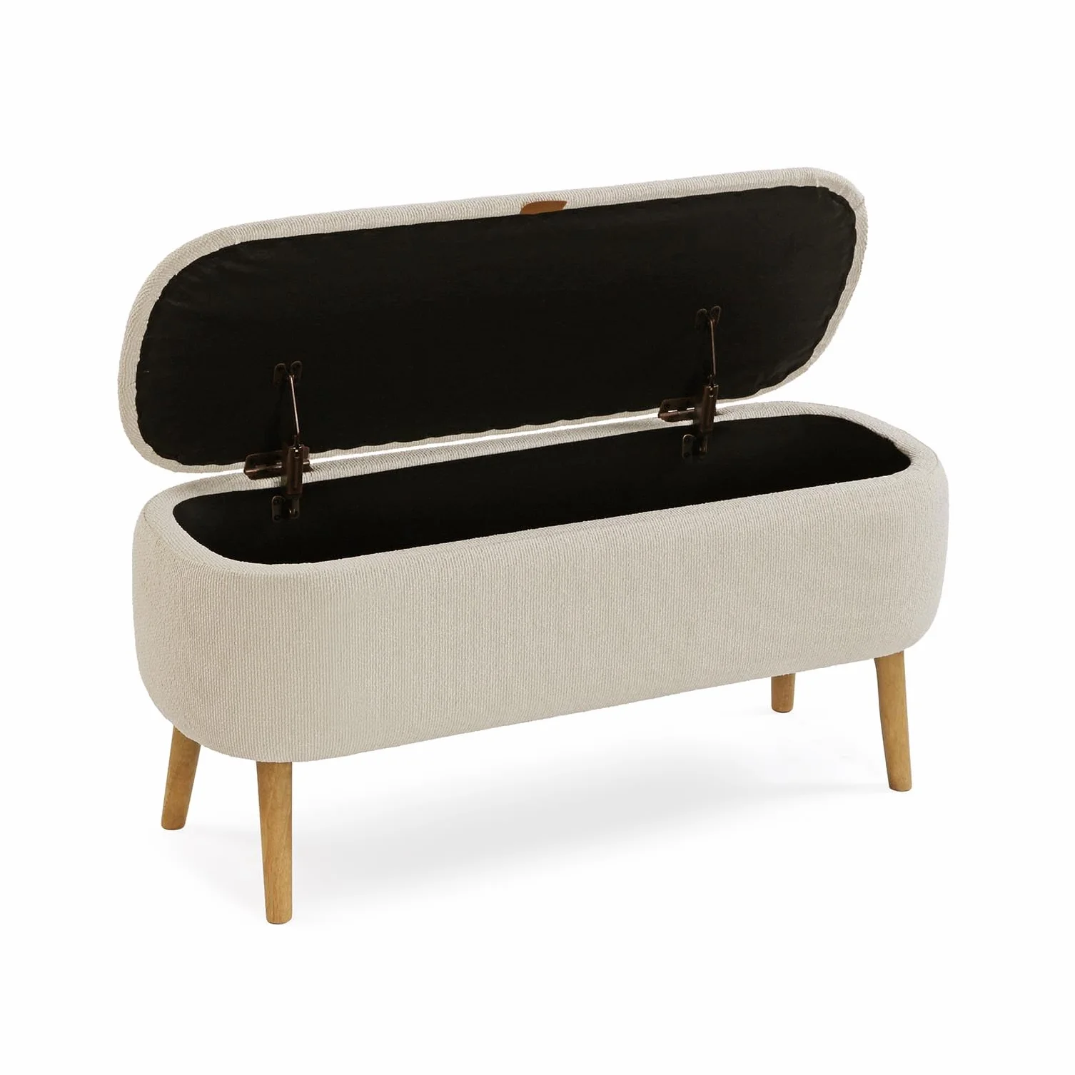 Versa Banco pie de Cama Maniko de Estilo Chic, Medidas (Al x L x An) 45 x 94 x 37 cm, Color Blanco