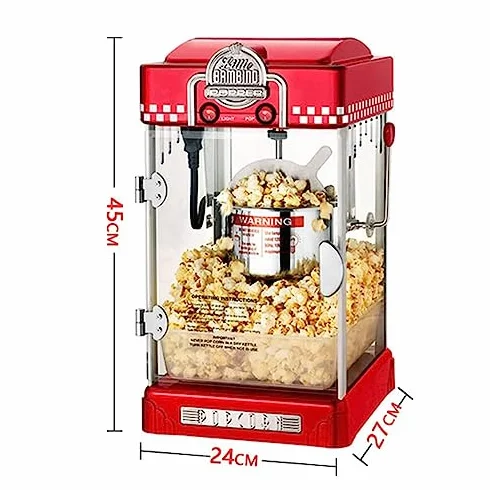 Máquina de palomitas de maíz para uso doméstico y comercial, ideal para fiestas y noches de cine