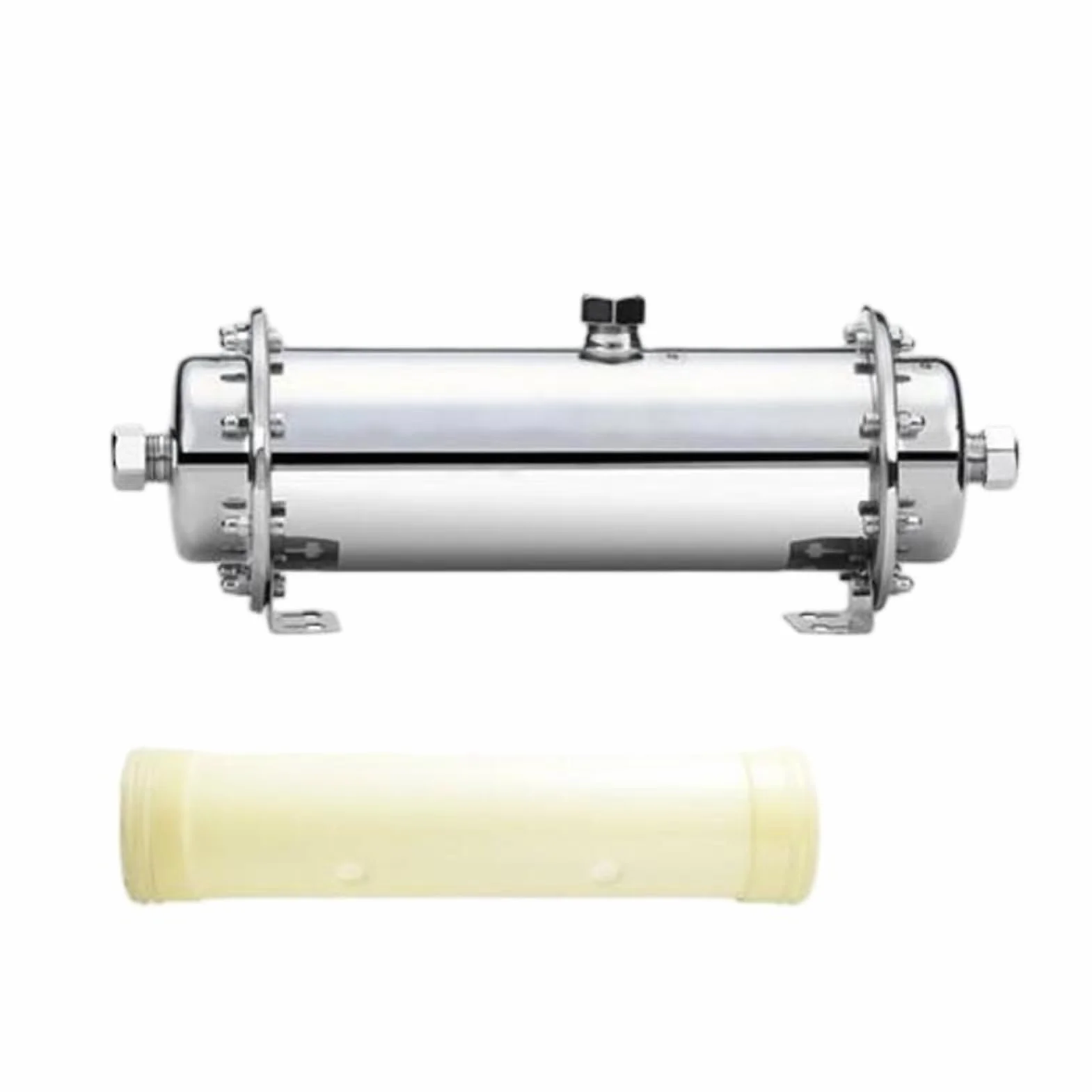 102 Diámetro de tubería 600L Purificador agua filtro alto flujo acero inoxidable for pozo doméstico y del grifo for toda la casa en el sabor del agua. Fácil instalación