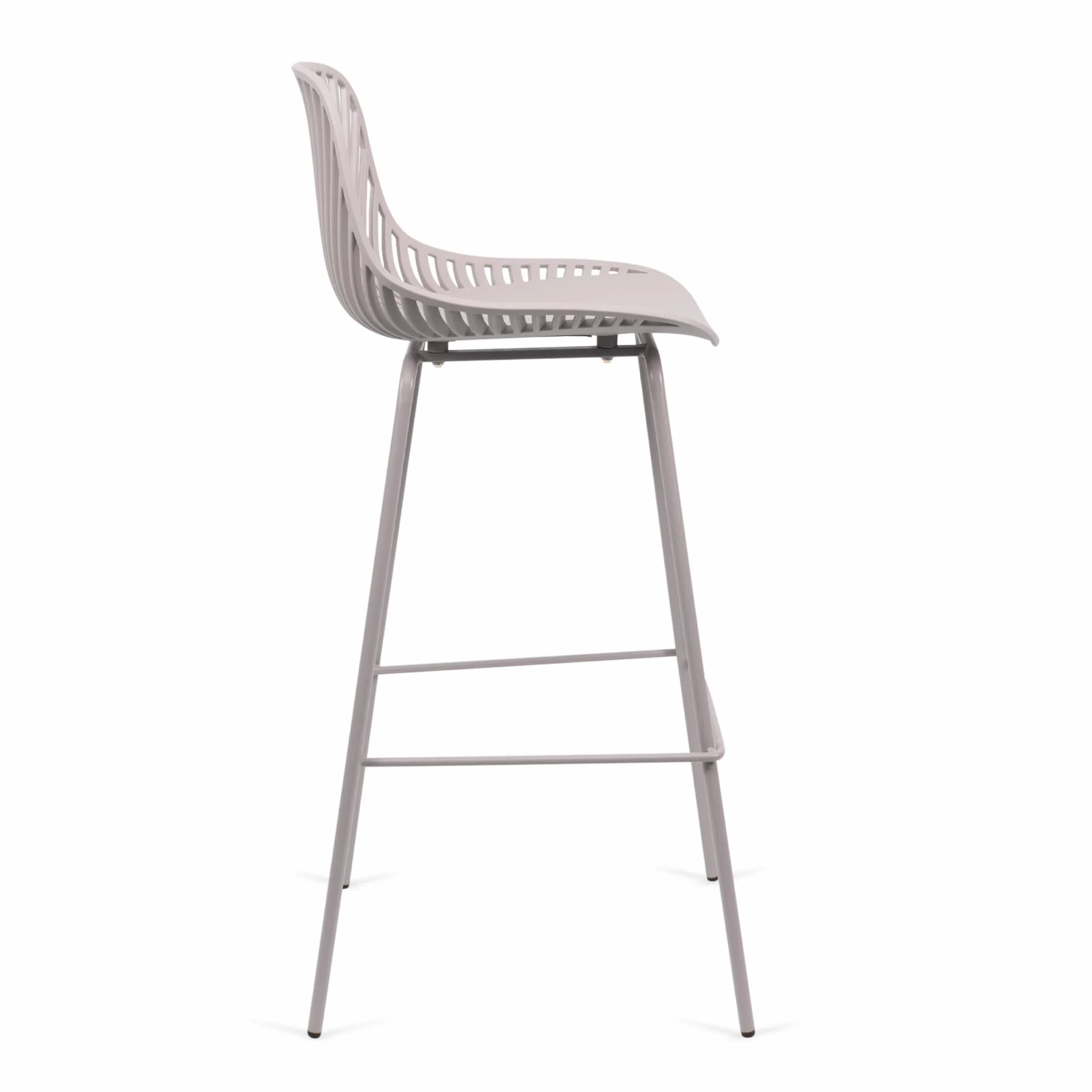 Taburete Alto Polipropileno Metal 103 cm 48 cm French Taupe