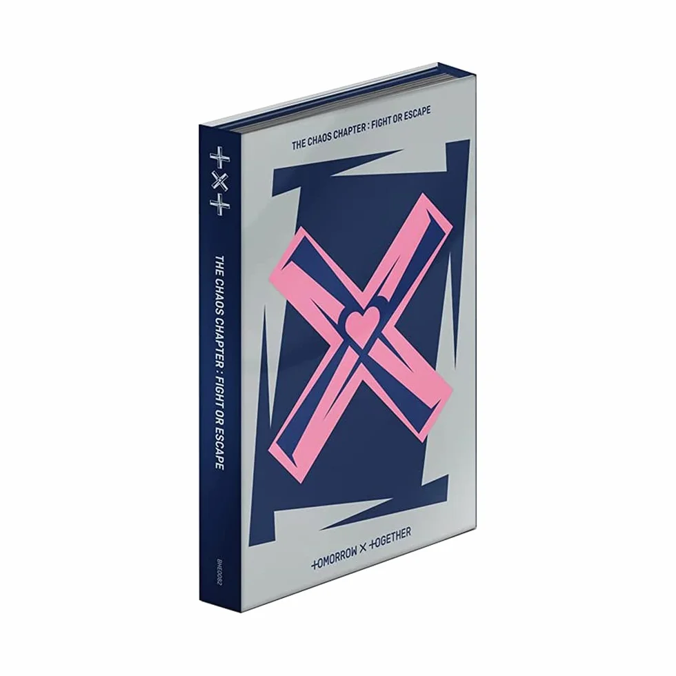 TXT The Chaos Chapter: Fight or Escape Album [Escape Version] CD+Poster+Photobook+Lyric Book+Behind Poster+Photocard+Sticker Pack+Postcard+AR Card+OS Card+Cut-Out Board+(Extra 4 Photocards+Mirror)