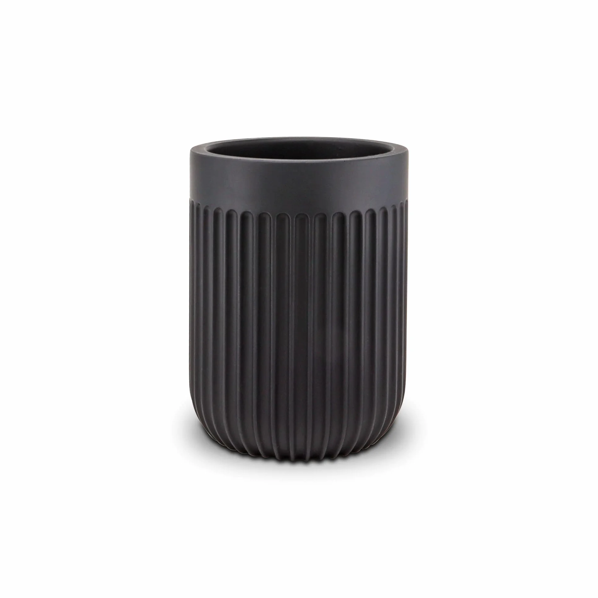Vaso Cepillo Dientes Serie Urban Negro Mate Resina 7.2 cm x 9.7 cm