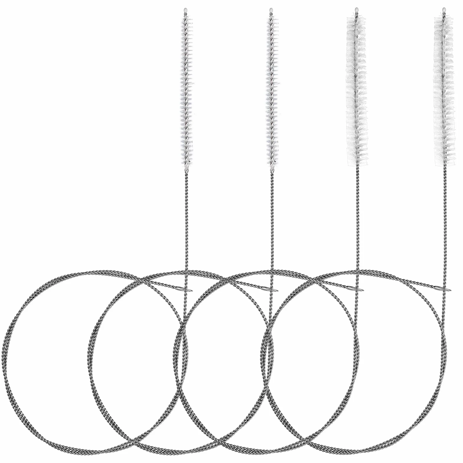 TIESOME Cepillo de Limpieza Extralargo Acero Inoxidable para Manguera, 1 m Nailon, Cepillo para Botellas y Tubo