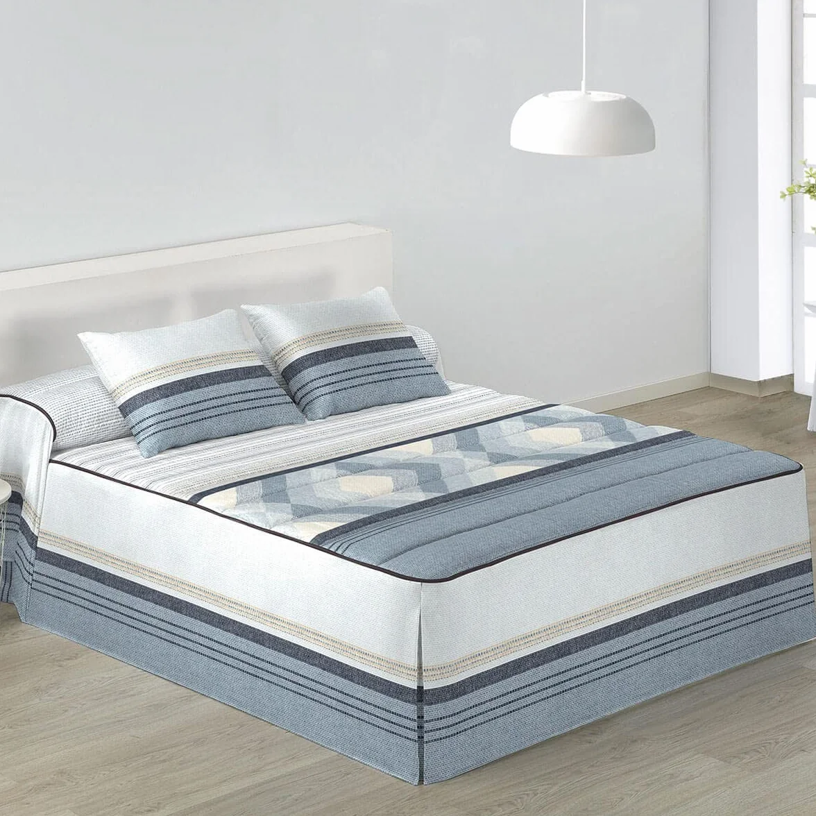 Lanovenanube Colcha edredón Colman - Cama 135 cm - Color Azul
