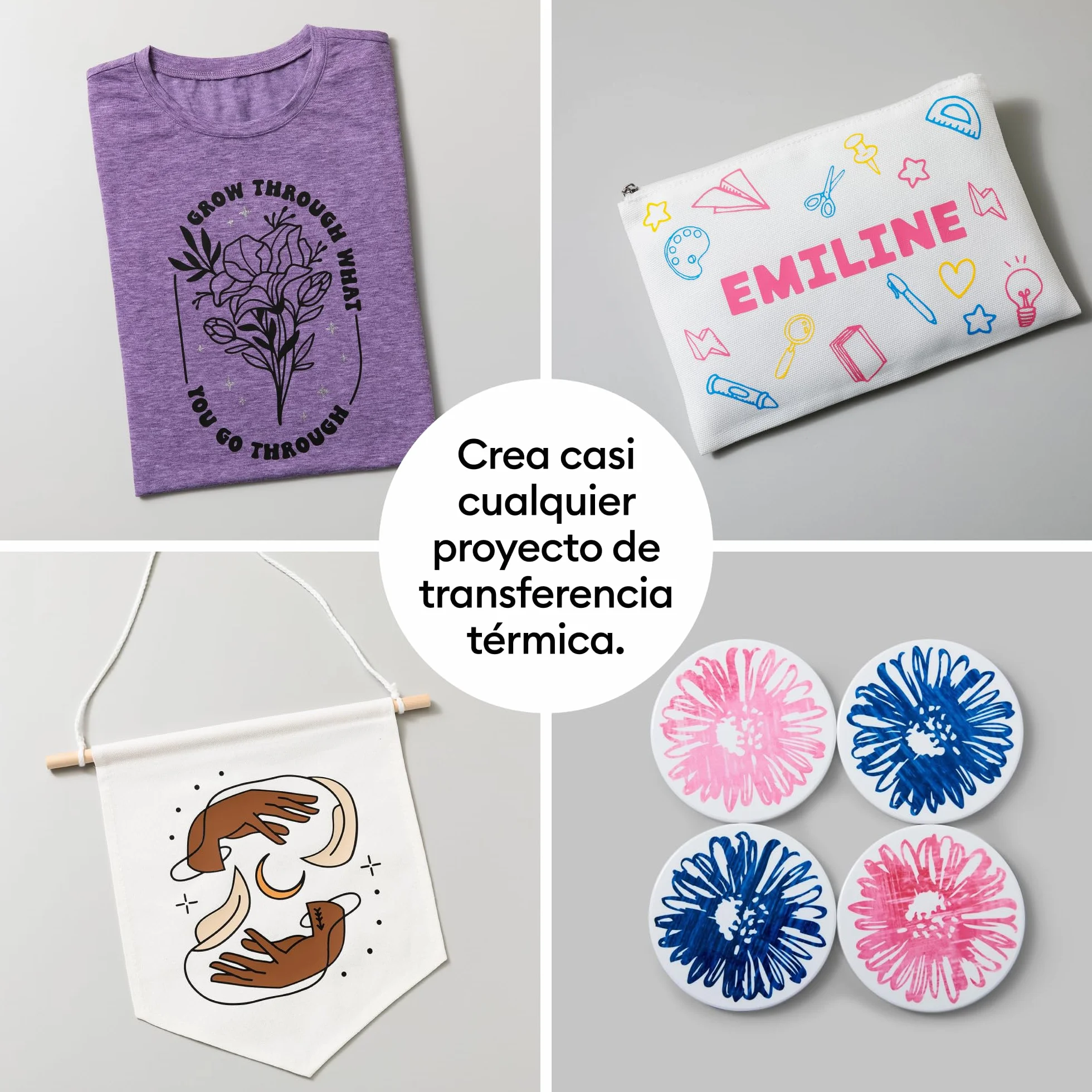 Cricut EasyPress 3 | Placa térmica de 22,5 cm x 22,5 cm | Prensa térmica para camisetas, cojines, bolsas de tela y mucho más | Uso con vinilo termoadhesivo (HTV)