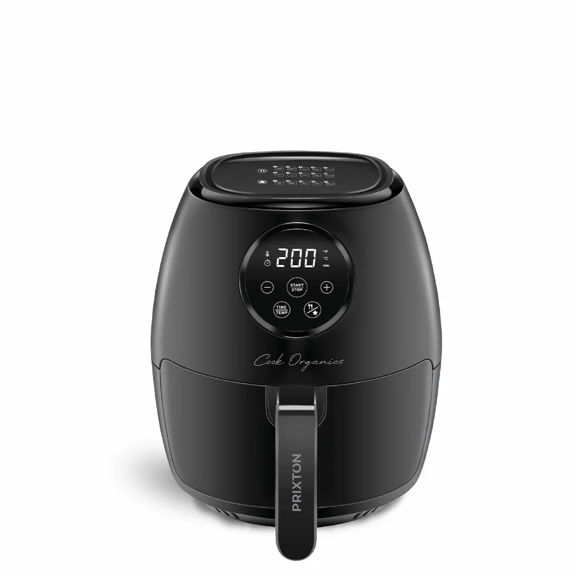 PRIXTON Cook Organics - Freidora sin Aceite de Aire Caliente/Air Fryer Capacidad 3,5 litros Pantalla LED Táctil Potencia 1300 W 10 Programas Predeterminados Tiempo y Temperatura Ajustables