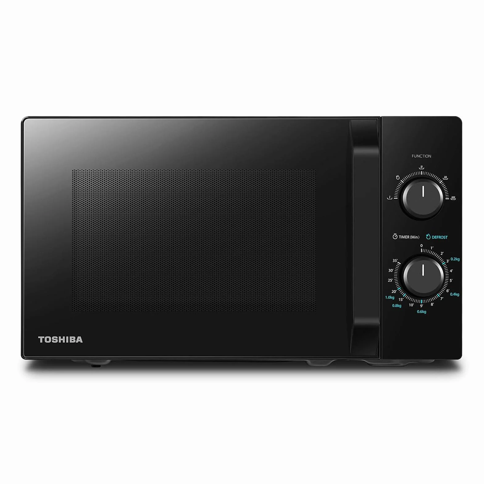Microondas Toshiba MW2-MM20P(BK) 20L, independiente, 700W, 5 niveles de potencia, con fácil descongelación, iluminación LED interior, color negro