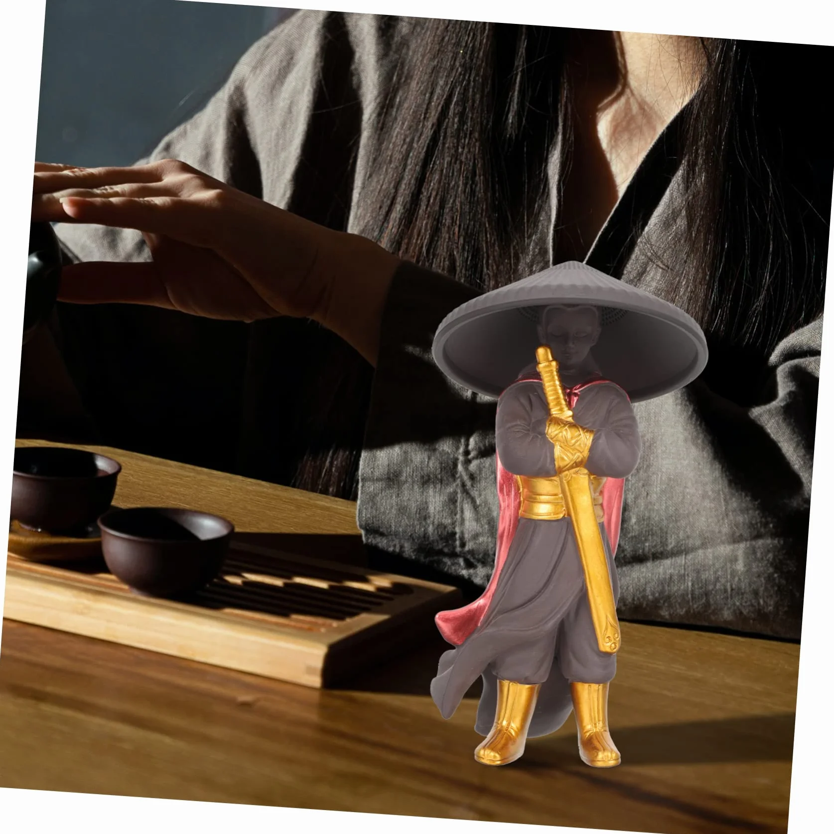 ORFOFE Infusor de Té Decorativo de Cerámica para Ceremonia Kung Fu | Acabado Creativo y Sencillo, Artesanía Fina, Pieza para Inauguración del Hogar