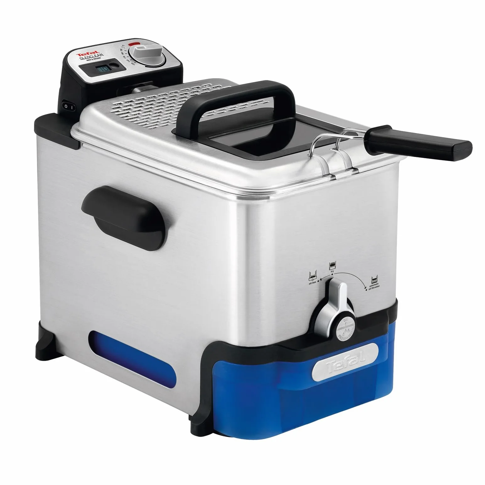 Tefal Oleoclean Pro INOX & Design freidora, 2300 W, 3.5 litros, Acero Inoxidable FR8040