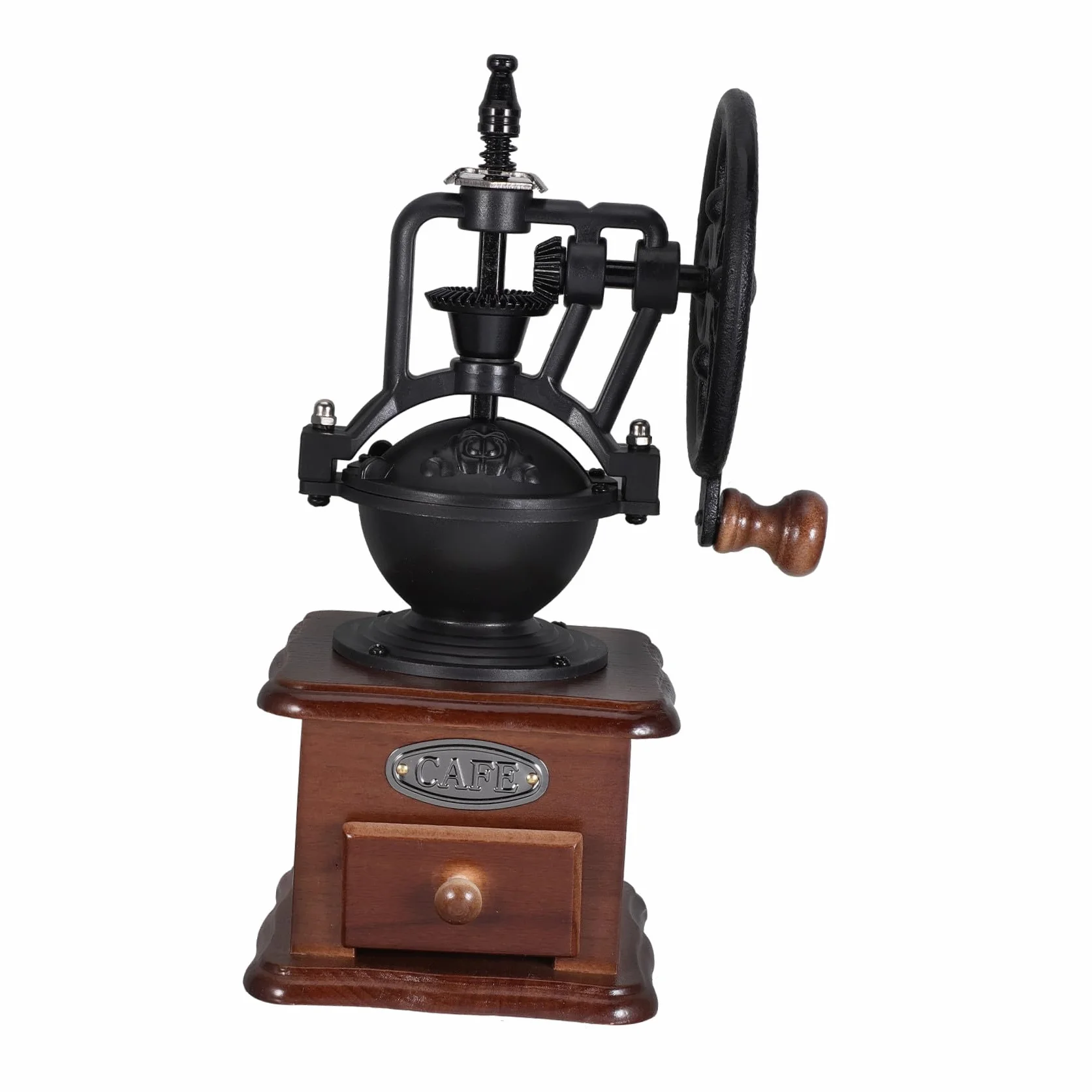 BESPORTBLE Molinillo de Café Manual Vintage de Madera Muelas de Cerámica Pequeño y Portátil para Uso en Hogar y Viaje Molinillos de Café Manuales y Prensa Francesa