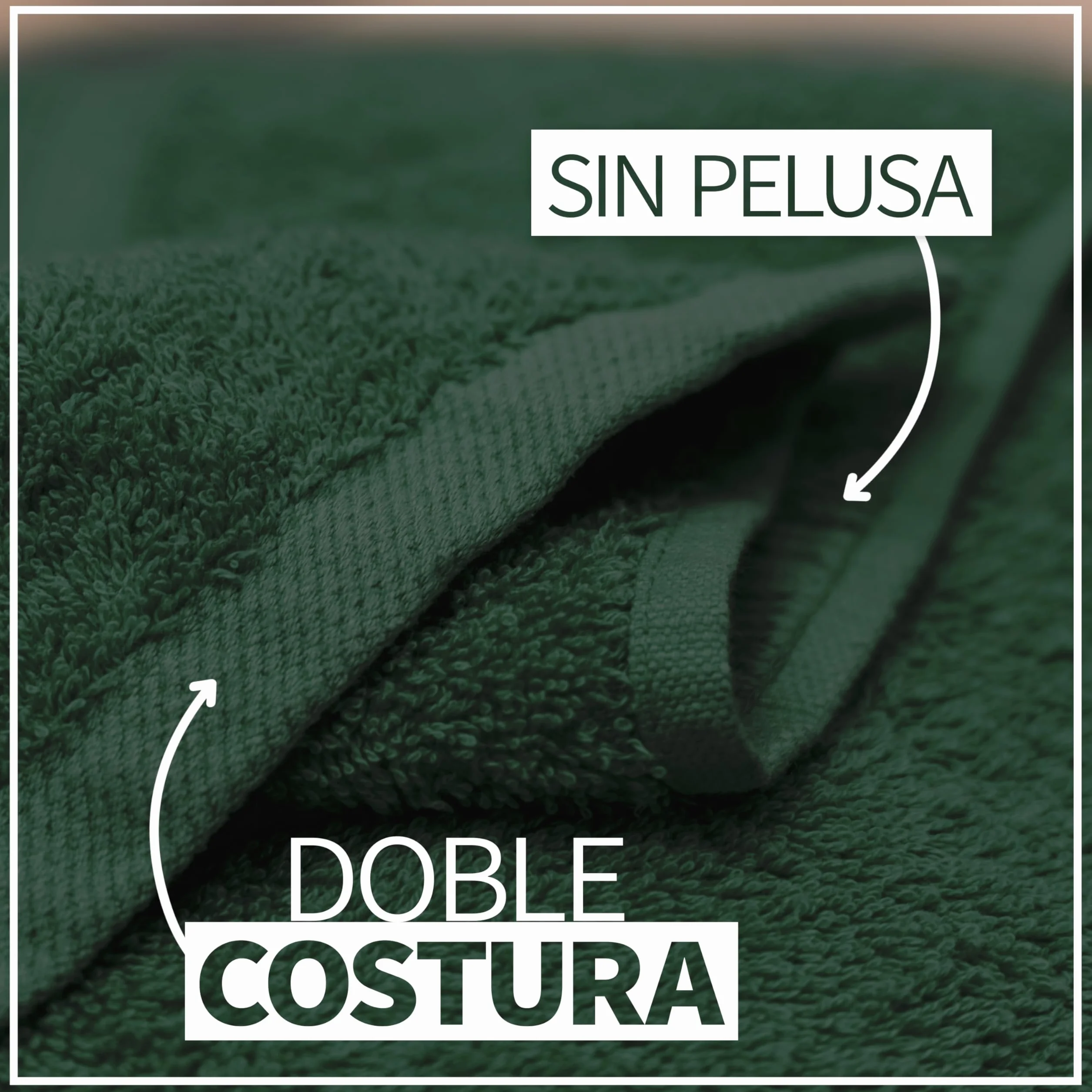 NatureMark Toallas de baño 70 x 140 cm Paquete doble Verde Oscuro
