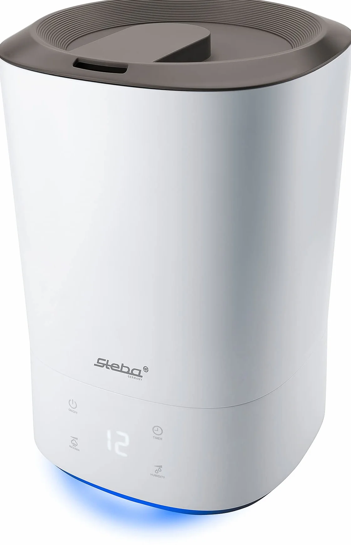 Humidificador Steba con inserto para fragancias, muy silencioso, con 3 ajustes de velocidad y un depósito de agua de 5,5 litros. LB 8.