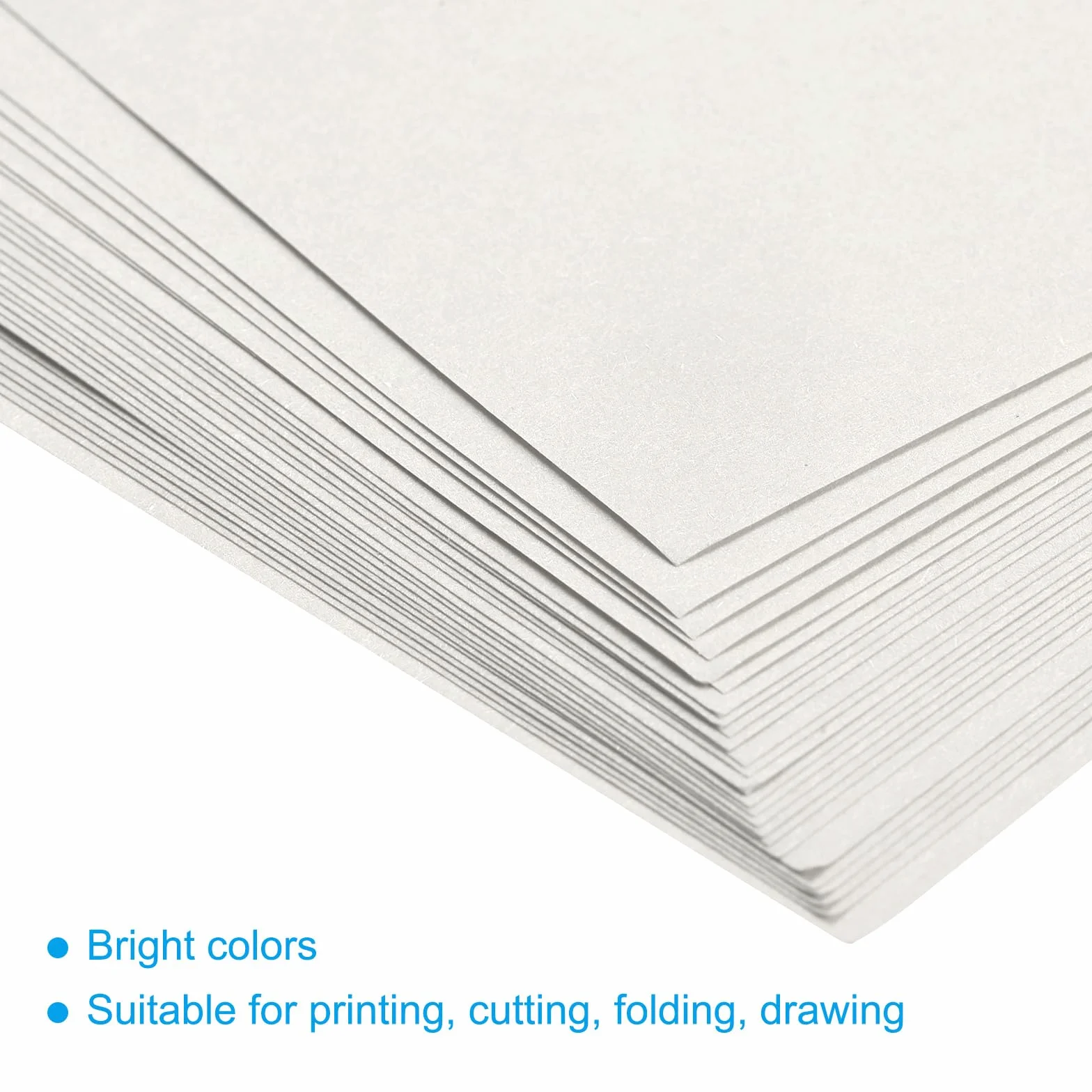 sourcing map Papel Origami Doble Cara 100 Hojas 15x15cm Cuadrado Crema-Blanco